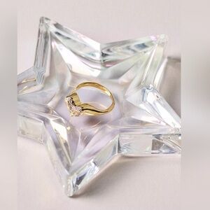 Anthropologie Cut Glass Star Trinket Dish